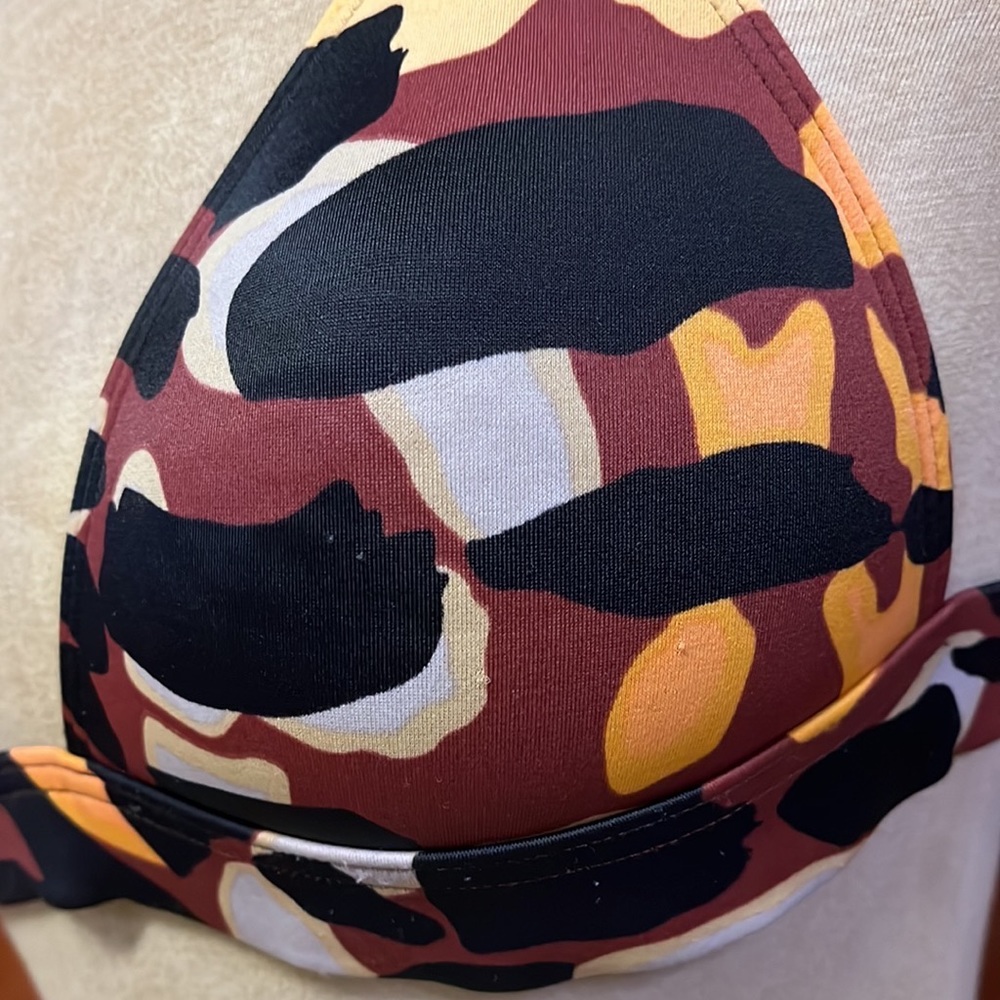 Victoria’s Secret Bikini Top Swimsuit Camo Camouflage Halter Swim Y2K S Small - Picture 5 of 6